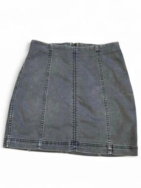 Free People Gray Denim Skirt